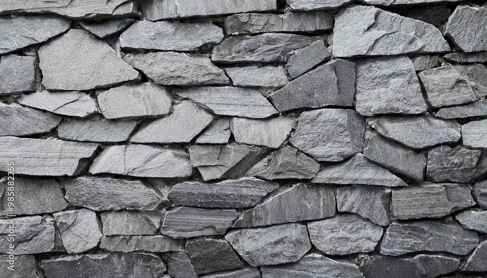 Granite stone wall, pattern of natural gray granite stone wall for background. Granite stone wall, pattern of natural gray granite stone wall for background.