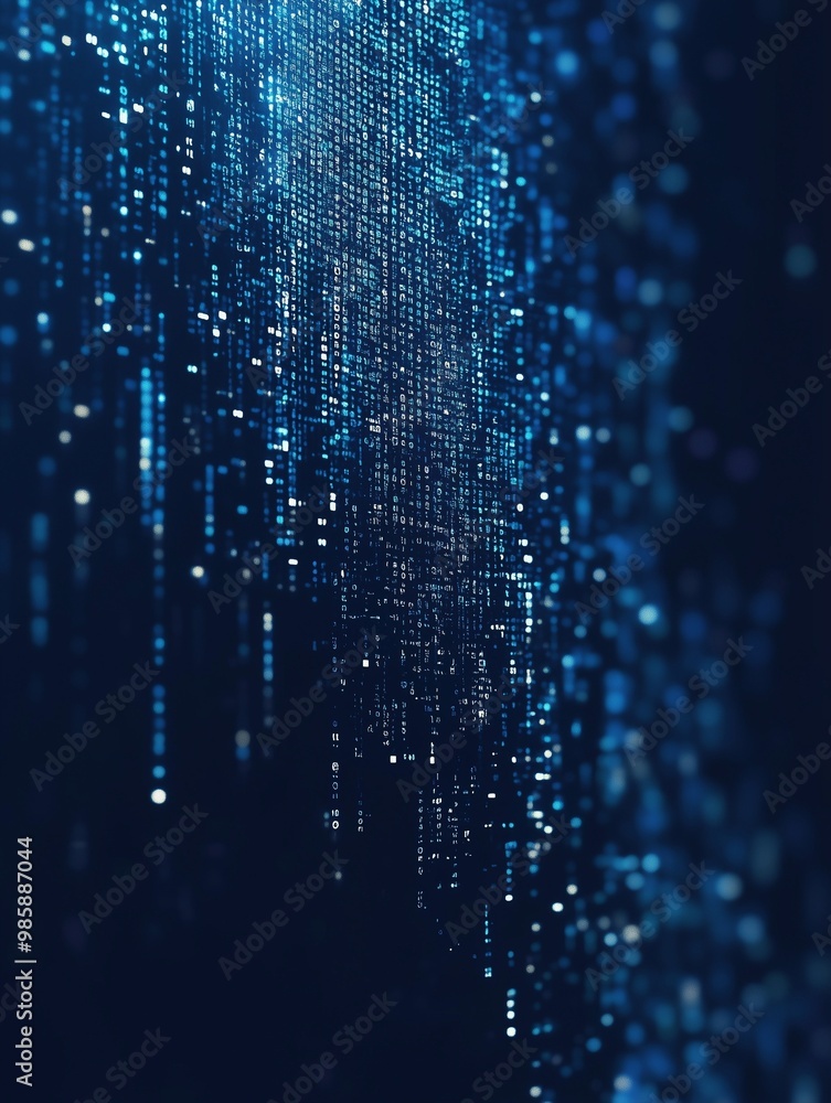software binary code and light blue text flow running over virtual space in the form of a screen. solid dark blue background. design for website wallpapers, banner. software binary code and light blue text flow running over virtual space in the form of a screen. solid dark blue background. design for website wallpapers, banner.