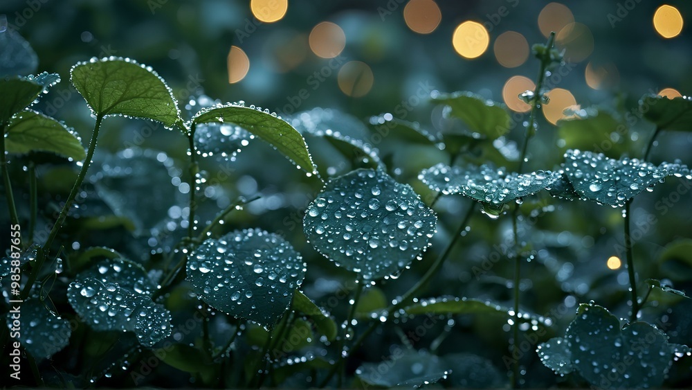 Dew-kissed Greenery Morning Dew-kissed Greenery Morning