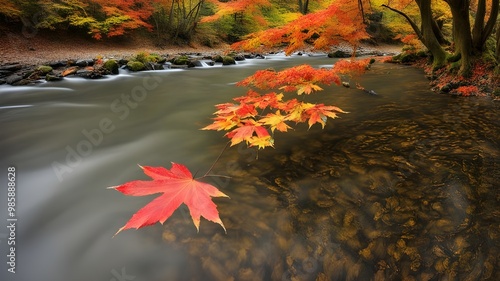 river with autumn