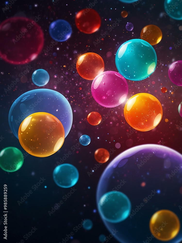 Another abstract background with colorful bubbles and glowing lights. Another abstract background with colorful bubbles and glowing lights.