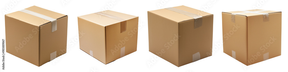 set of Paper packaging box delivery cardboard hard, box delivery, paper packaging, paper packaging on hard cardboard, paper packaging for box, on a transparent backgrounds set of Paper packaging box delivery cardboard hard, box delivery, paper packaging, paper packaging on hard cardboard, paper packaging for box, on a transparent backgrounds