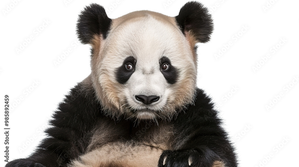 Naklejka premium Giant Panda isolated on transparent background, png