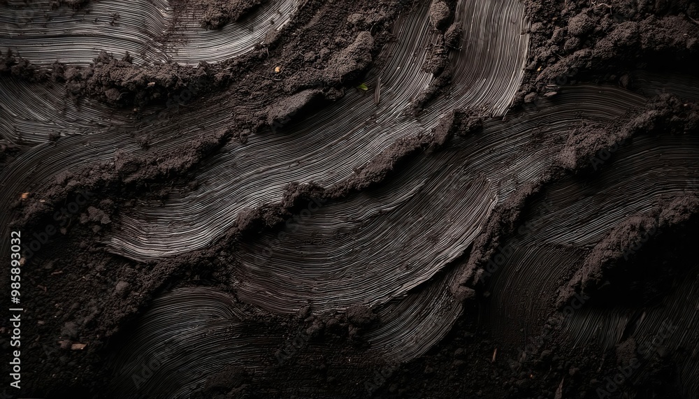 Humus soil border background. Generated image Humus soil border background. Generated image
