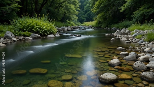 August scene in Aomori's Oirase Stream.