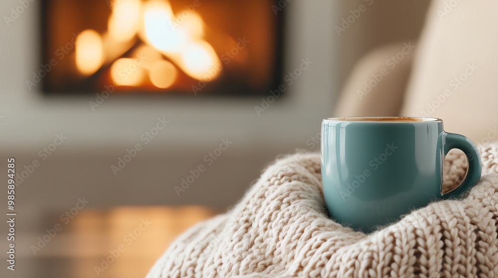 A fireplace scene with a crackling fire A fireplace scene with a crackling fire