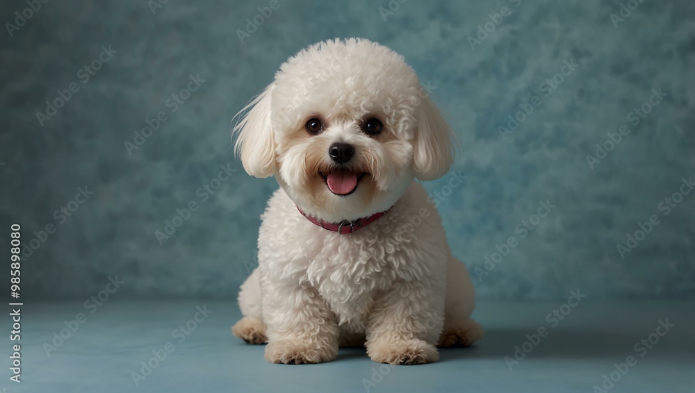Bichon Frisé on a colored background. Bichon Frisé on a colored background.