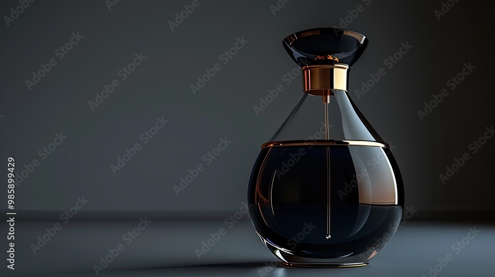 A modern black round perfume bottle with gold accents sits elegantly on a wooden surface, against a softly blurred indoor background.
A modern black round perfume bottle with gold accents sits elegantly on a wooden surface, against a softly blurred indoor background.