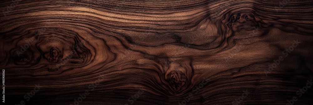 Dark Finely Polished Wood Close-Up View Dark Finely Polished Wood Close-Up View