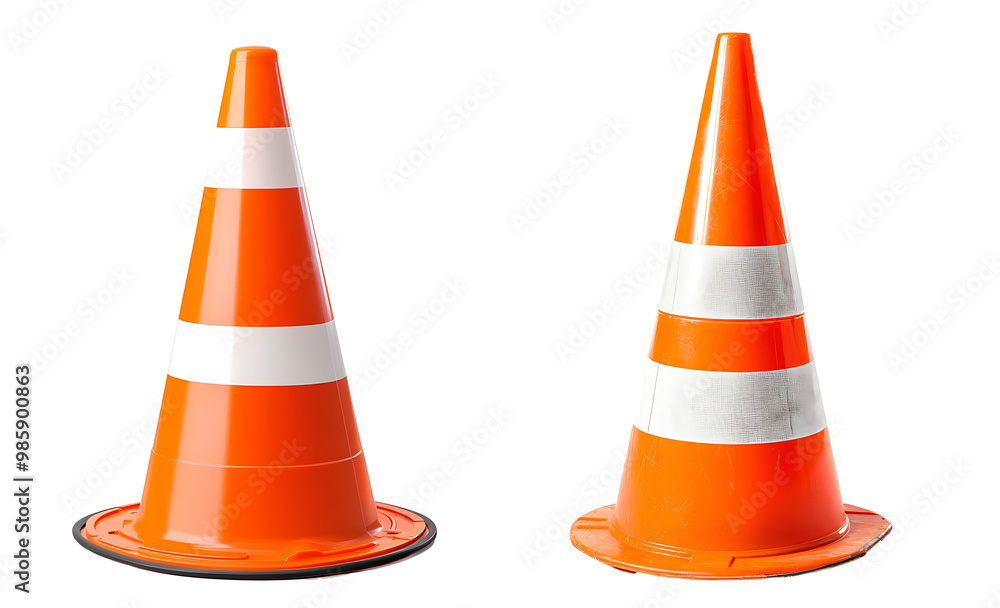 traffic cone on transparent background traffic cone on transparent background