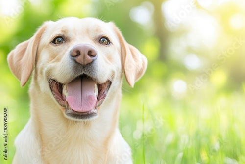 happy dog licks while waiting for food in bone-shaped sticks, animal care concept, healthy food for dogs, animal care concept