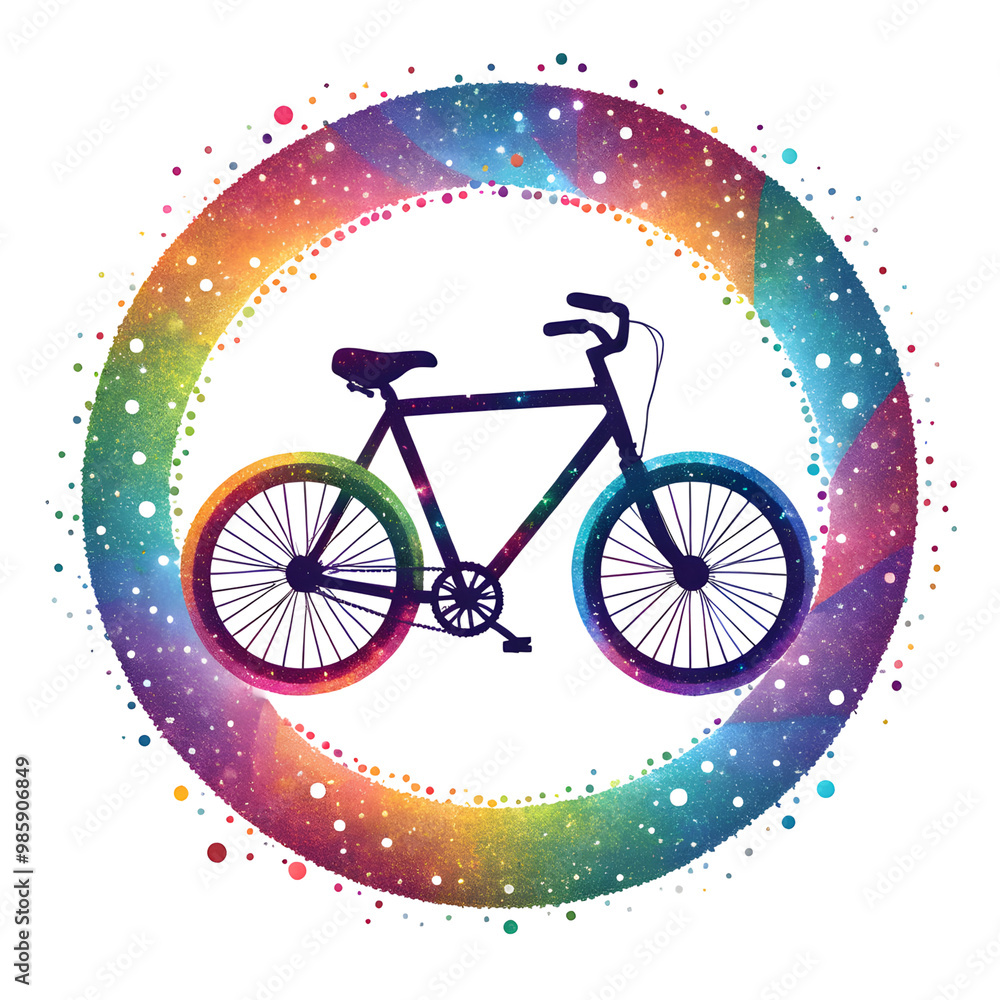 Fototapeta premium Bicycle Logo PNG Transparent Background