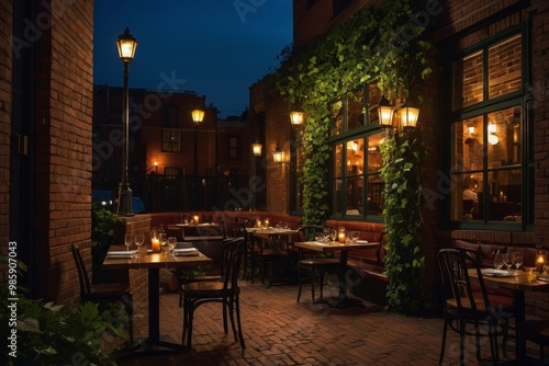 Romantic Outdoor Dining Under Fairy Lights