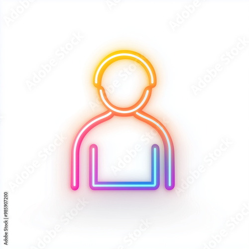 business role icon, holographic