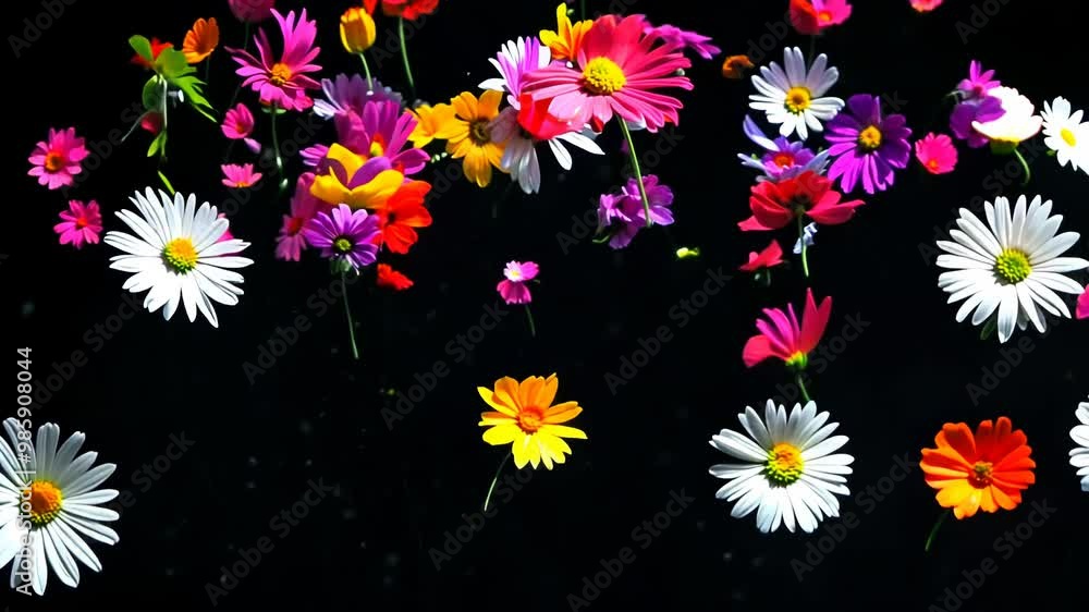 Vibrant Blossoms in Motion