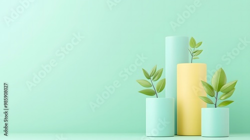 3D Visualization of Risk-Free Growth in High-Yield Savings Accounts - Wealth Accumulation and Interest Earnings Through Disciplined Finance Strategies