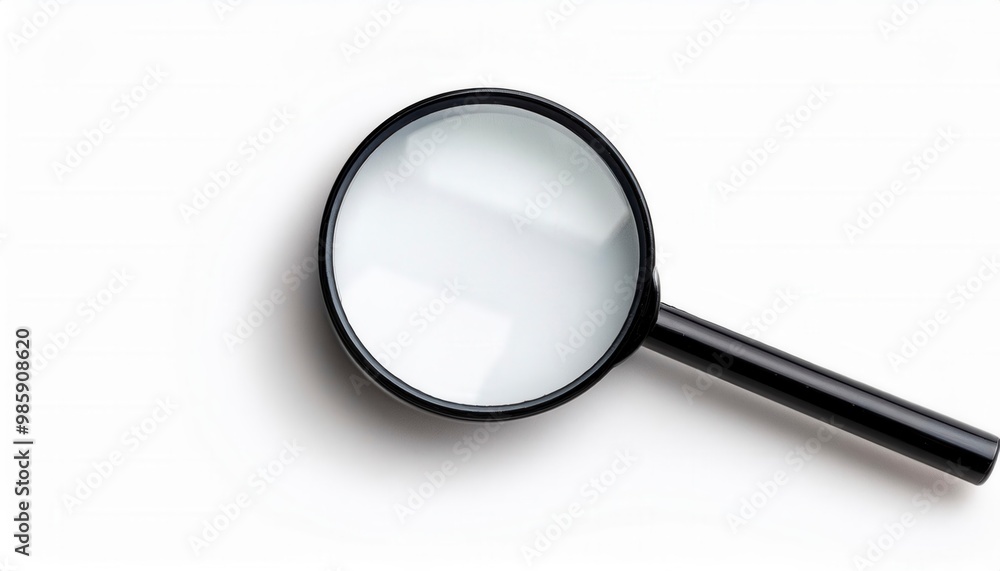 Magnifying glass Isolated on white. Generative Image Magnifying glass Isolated on white. Generative Image