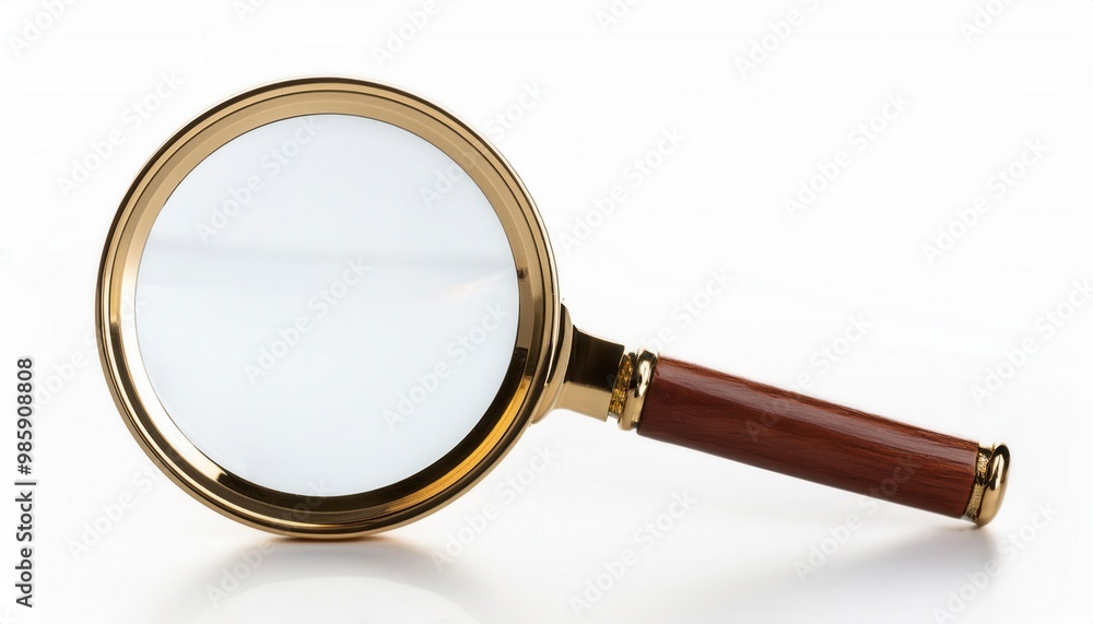 Magnifying glass isolated on white. Generative Image Magnifying glass isolated on white. Generative Image