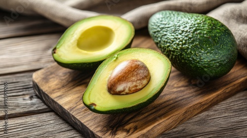 Avocado on Cutting Board