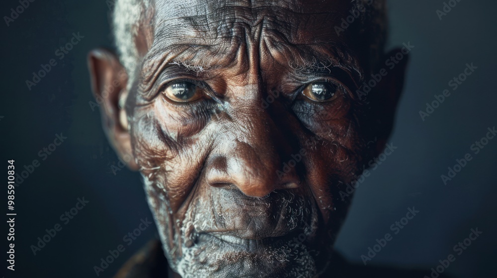 Close Up Portrait of an Elderly African Man Close Up Portrait of an Elderly African Man