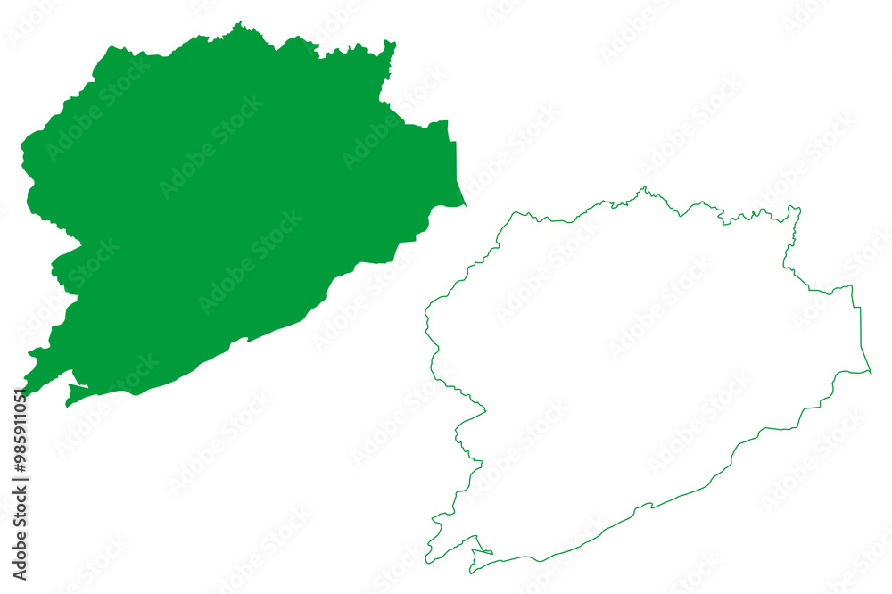 Jucas municipality (Ceará state, Municipalities of Brazil, Federative Republic of Brazil) map vector illustration, scribble sketch Jucás map Jucas municipality (Ceará state, Municipalities of Brazil, Federative Republic of Brazil) map vector illustration, scribble sketch Jucás map