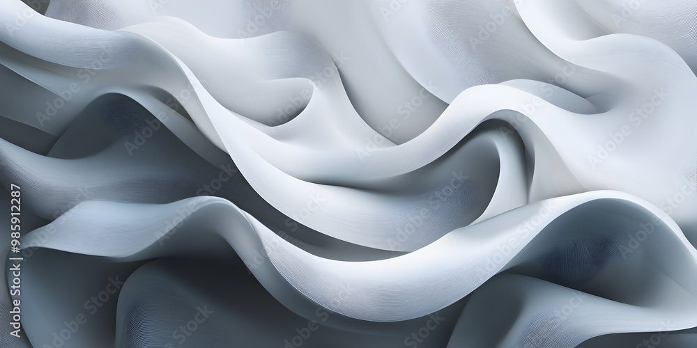 Obraz premium Organic textures blending into smooth digital forms. 
