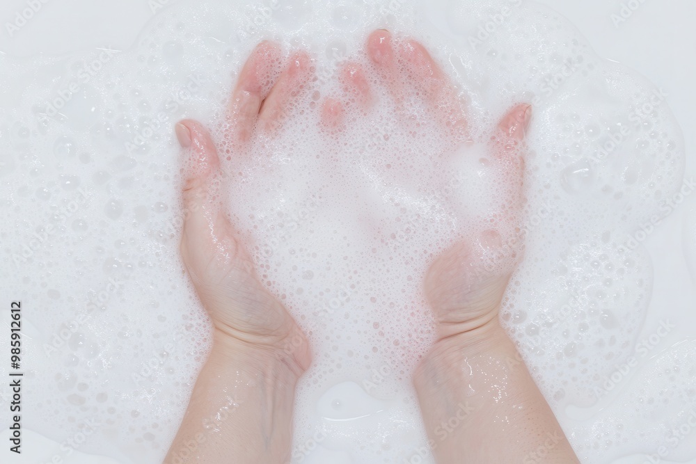 hand with soap hand with soap