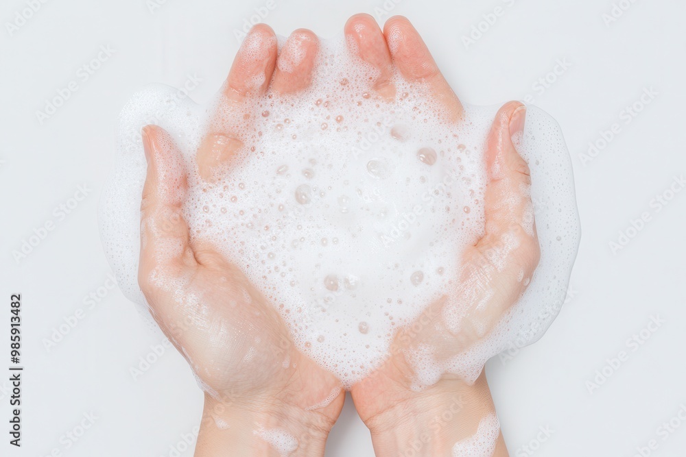 hand with soap hand with soap