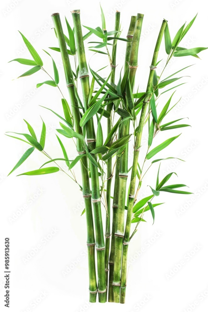 A detailed view of a cluster of bamboo stems and leaves A detailed view of a cluster of bamboo stems and leaves