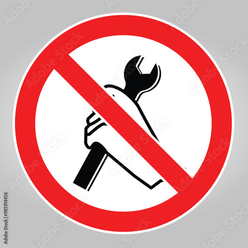 No Tools Symbol for Restricted Areas or Zones