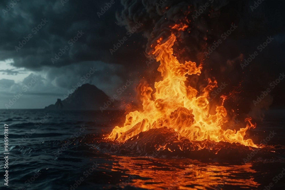 Volcano Spewing Lava and Smoke Volcano Spewing Lava and Smoke