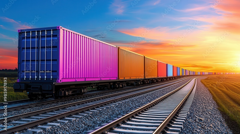Futuristic Intermodal Transport Integration Concept with Copy Space Futuristic Intermodal Transport Integration Concept with Copy Space