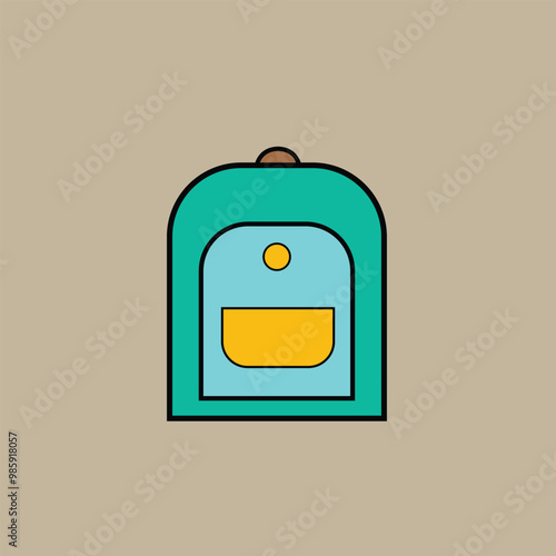 School Bag Pack Icon Logo