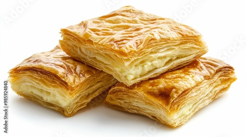 Delicious Tiropita Pieces Arranged Elegantly - Greek Pastry photo