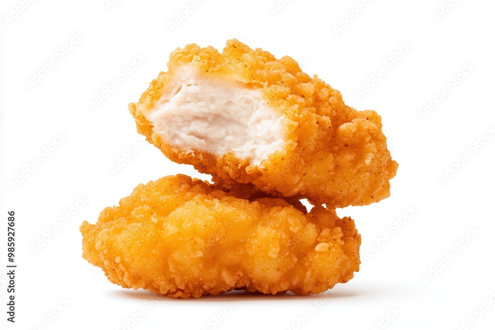 A chicken nugget A chicken nugget