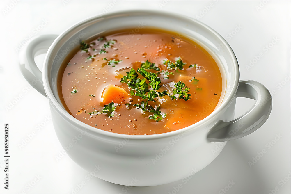 Smoked haddoc soup in a white ceramic bowl Smoked haddoc soup in a white ceramic bowl