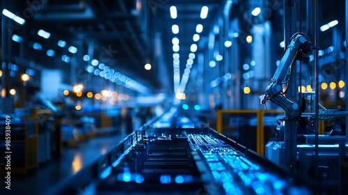 Robotic Arm in an Industrial Factory Setting