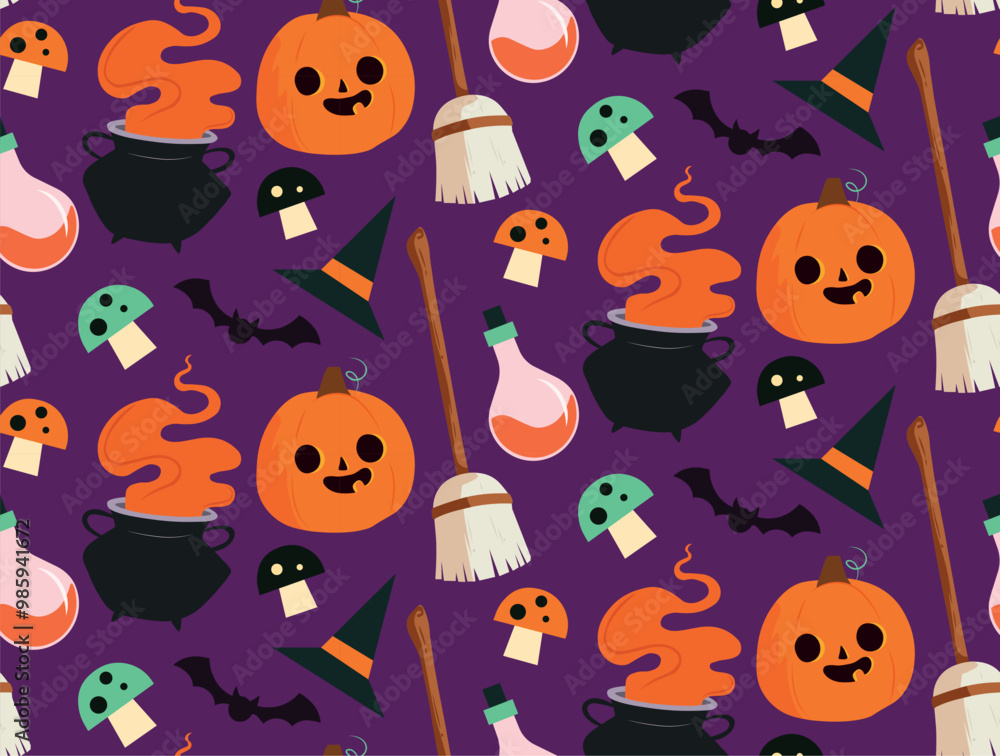 Halloween scary cute vactor pattern Halloween scary cute vactor pattern