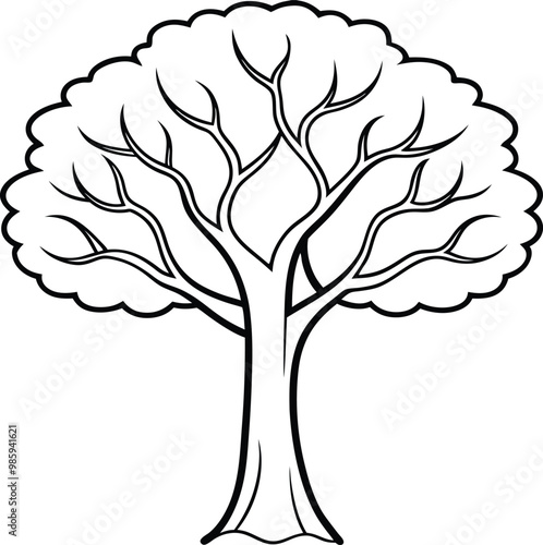 Simple Tree Outline Concept