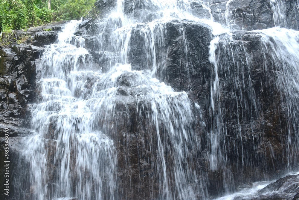 Sa Lad Dai waterfalll in forest at Banna travel location on Thailand