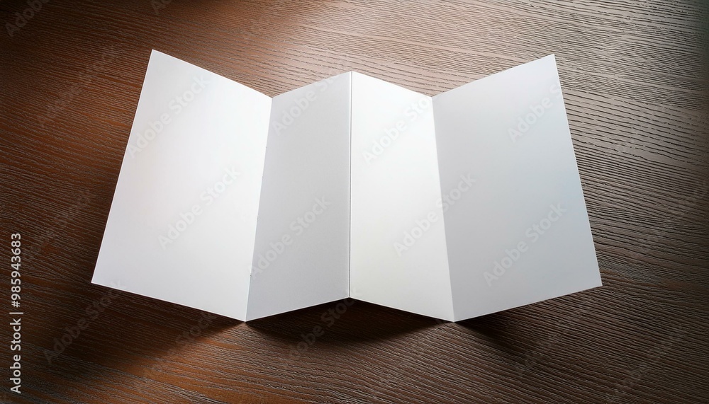 A3 half-fold brochure blank white template for mock up and presentation design. 3d illustration A3 half-fold brochure blank white template for mock up and presentation design. 3d illustration