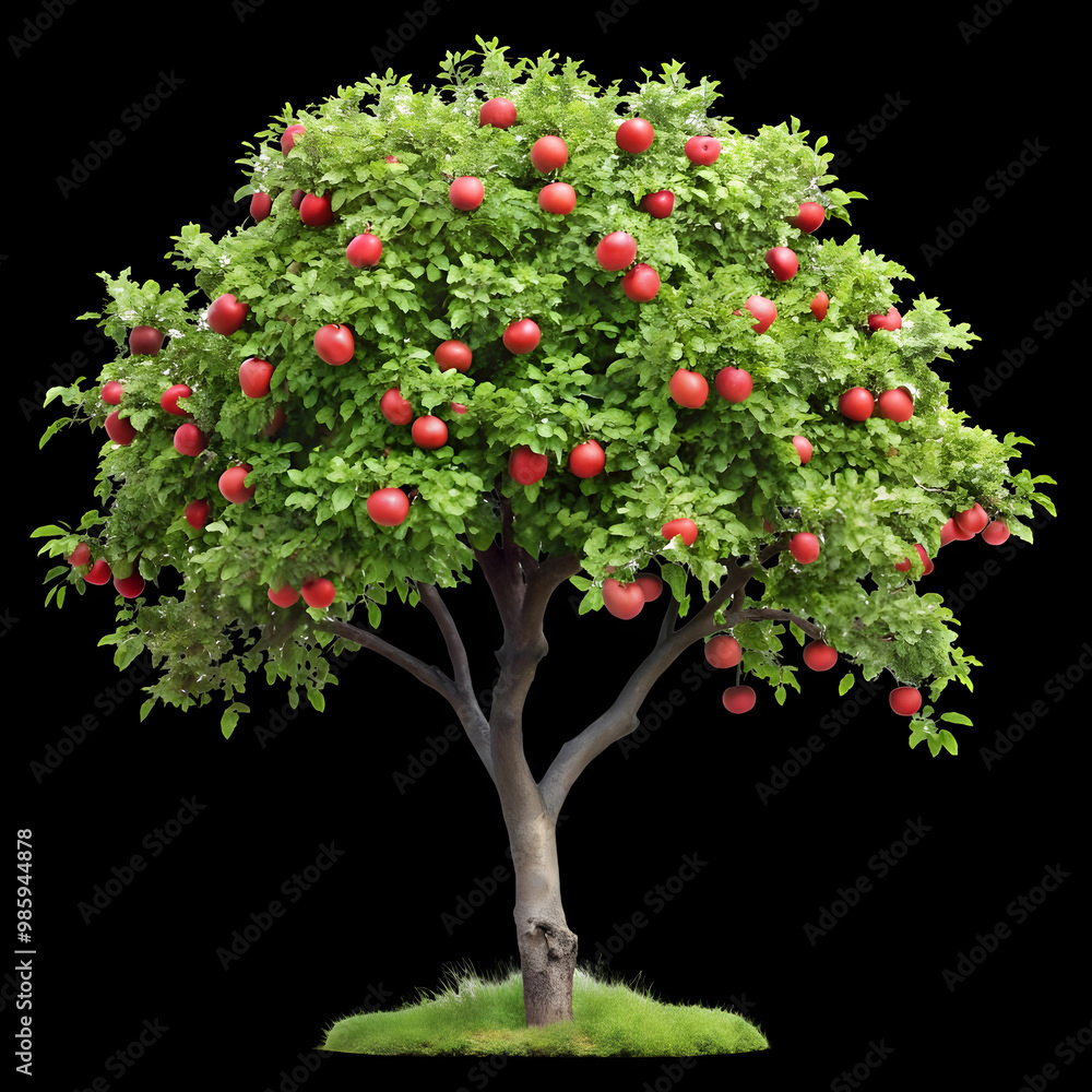 Fototapeta premium apple tree in white background