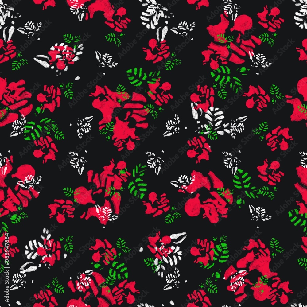 Seamless floral pattern for textile and fabrics. Seamless floral pattern for textile and fabrics.