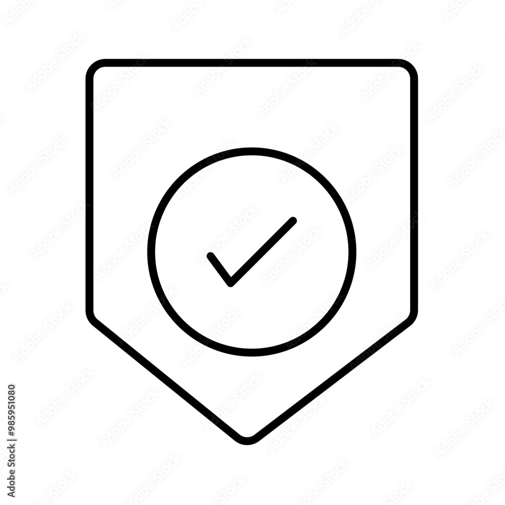 shield line icon