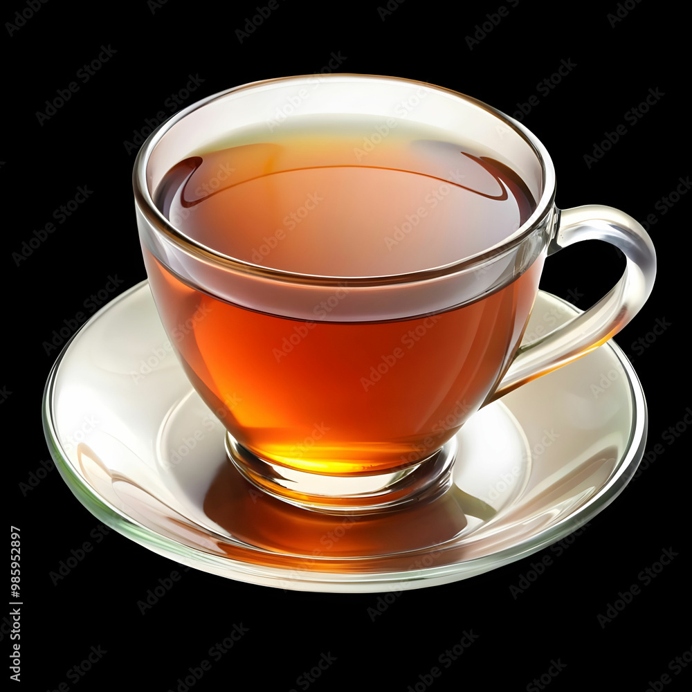 cup of tea in white background