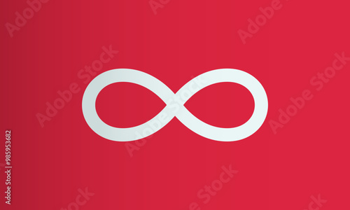 Flag of Metis red color. Infinity sign. Canadian creoles flag. Vector