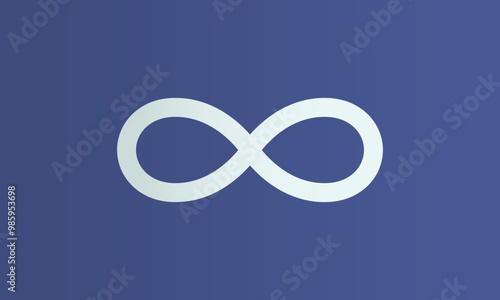 Flag of Metis blue color. Infinity sign. Canadian creoles flag. Vector