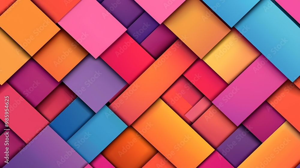 A colorful abstract background with a grid of overlapping squares in shades of color. A colorful abstract background with a grid of overlapping squares in shades of color.