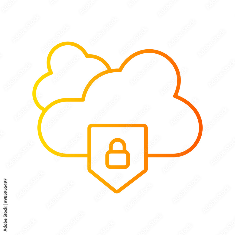 internet security gradient icon