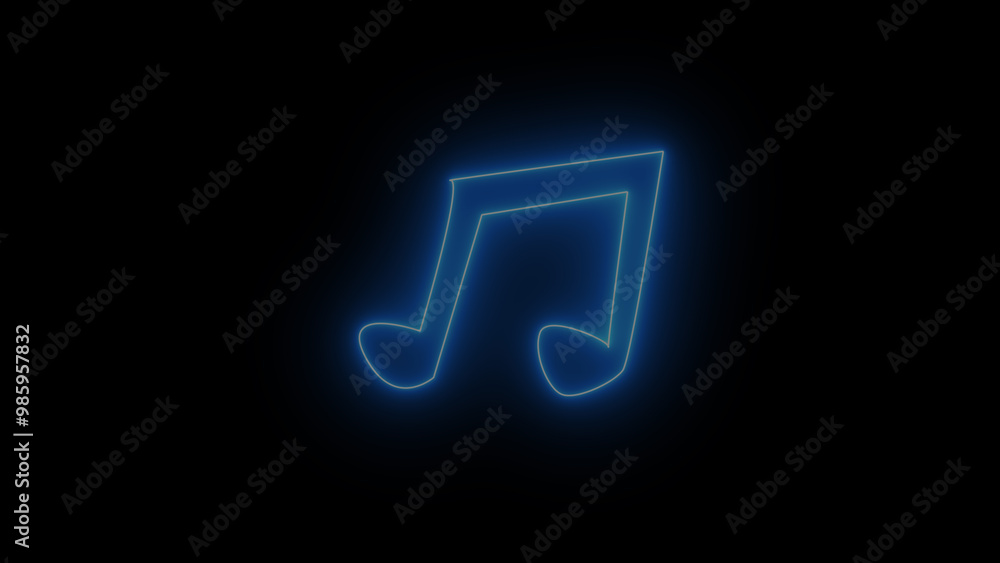 Glowing music notes icon .Vibrant red glowing neon-effect musical symbol and resembling a note icon. Glowing music notes icon .Vibrant red glowing neon-effect musical symbol and resembling a note icon.